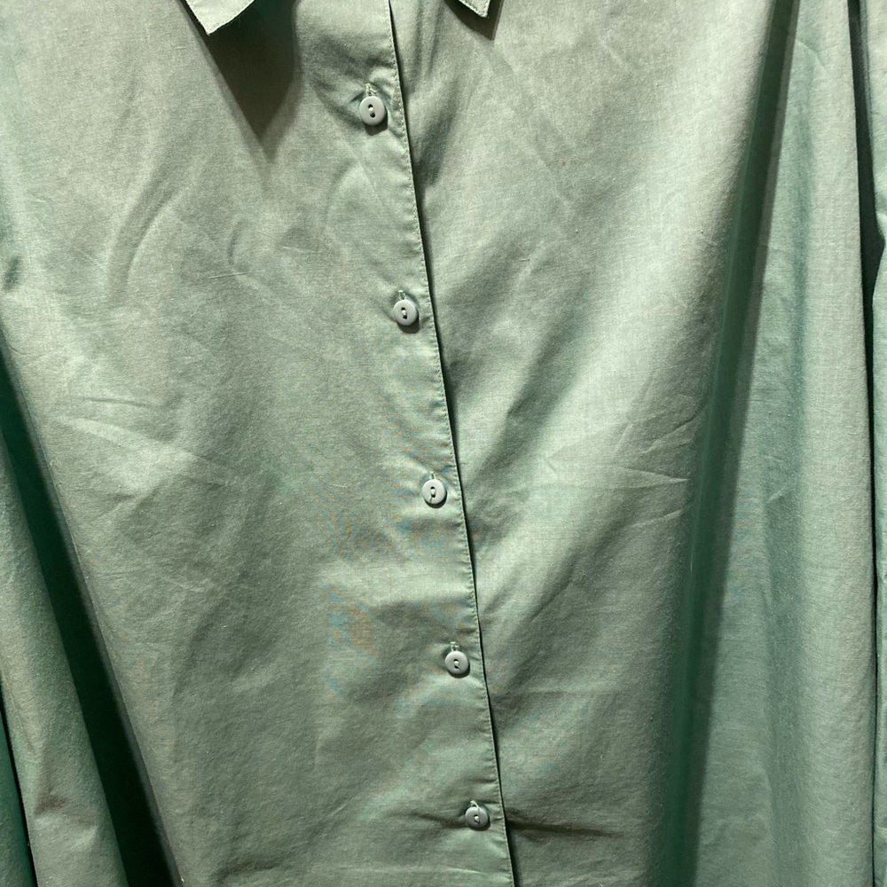 Green Button-Up Shirt plus size 5X Women’s - Picture 7 of 13